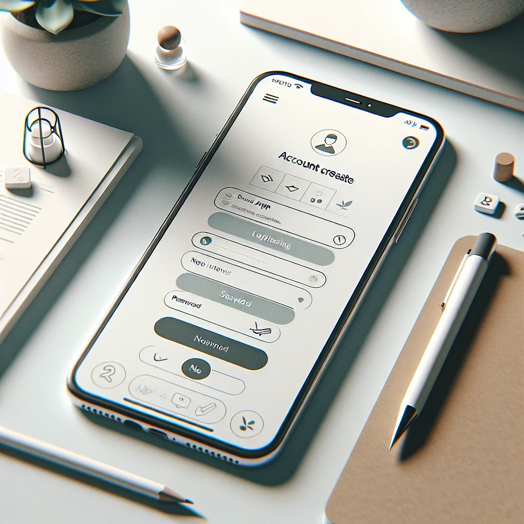Account creation process on the Bdg App